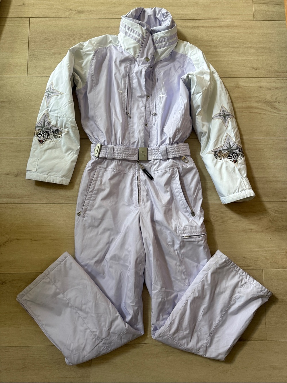 BOGNER x Goan Thylmann Women's Ski Suit White & Purple Size 10